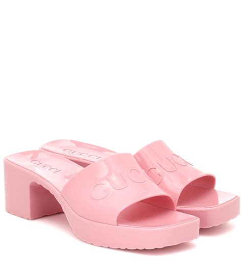 gucci logo rubber sandals|Gucci rubber sandals women is.